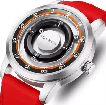 FOXBOX 아날로그 손목시계 레드