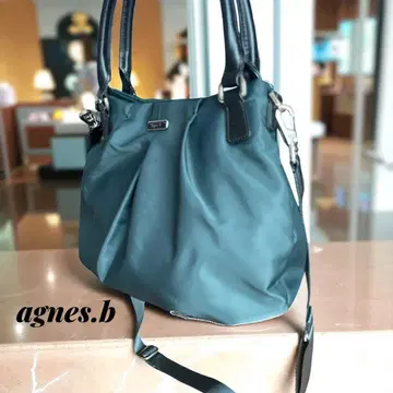 미사용 agnes b. 숄더백 나일론 2WAY 다크 그린