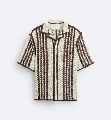 ZARA 스트라이프 크로셰 셔츠 L 품번 72001450