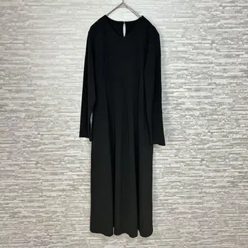 이디트 블랙 롱 원피스 MT 사이즈 긴팔 심플