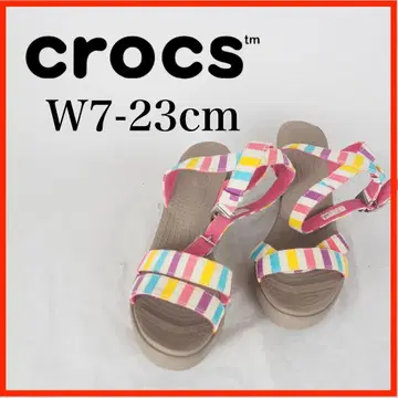 O5981*crocs*샌들*스트라이프*W7-23cm