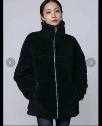 블랙 플리스 집업 자켓