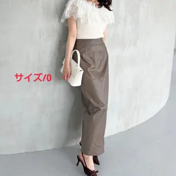 SNIDEL 스트레치 가죽 타이트 스커트 2025 가을/겨울