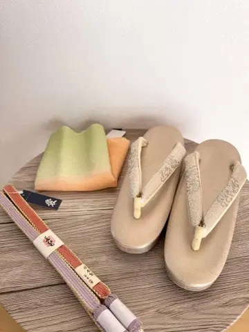 여성용 일본 의류 조리, 조리끈, 오비 장식 천 세트