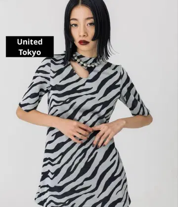 united tokyo 제브라 페플럼 티셔츠