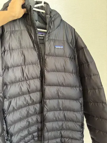 patagonia 후드 부착 다운 자켓 L 그레이