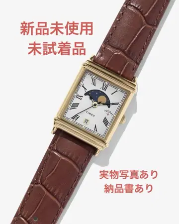 NOAH TIMEX 문 페이즈 워치 브라운 골드