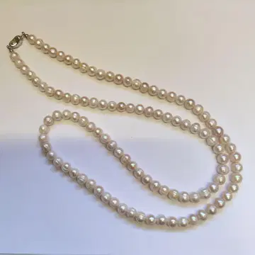 새상품! 진주 롱 목걸이 화이트