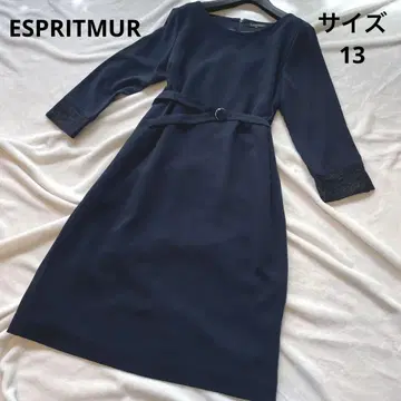 ESPRITMUR 네이비 긴팔 원피스 벨트 포함