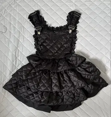 퀼팅 살로펫 지뢰계 미니 기장 블랙