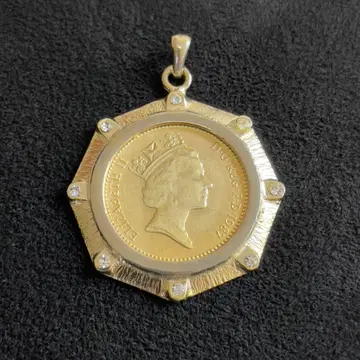 14 ] 1987년 엘리자베스 2세 펜던트 탑 ONE PENNY 코인