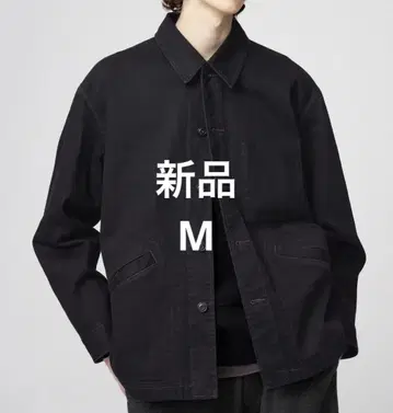 블랙 M 오버 사이즈 컬러 데님 자켓