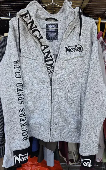Norton 노튼 후드 부착 집업 후드티 그레이