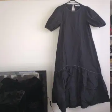 FREAK'S STORE 블랙 반팔 롱 원피스