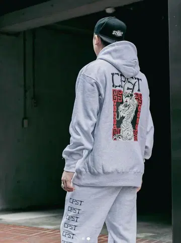 CAPTAIN STREET Bone Logo 맨투맨 후드티