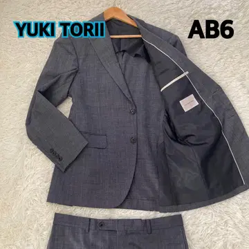 YUKI TORII AB6 비즈니스 정장 그레이 글렌체크