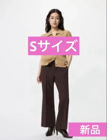 [ 새상품 ] UNIQLO 스마트 플레어 팬츠 S 사이즈 다크 브라운