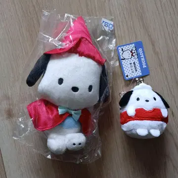 산리오 포차코 봉제 인형 & 미니 지갑 세트