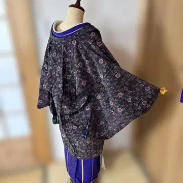 사랑스러운 자주색 국화(^^) 긴 겉옷