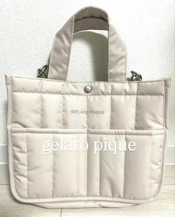 젤라또피케 퀼팅 산책백 M 핑크 베이지