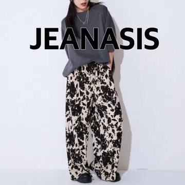 JEANASIS 지나시스 모듬 레오파드 이지 팬츠