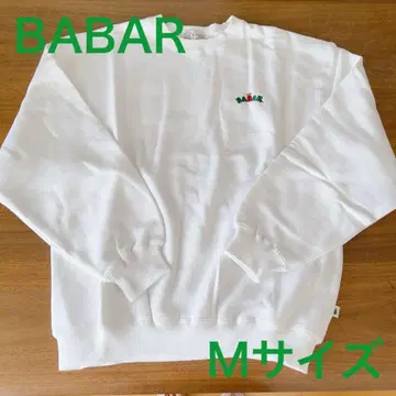 미사용 새상품 BABAR 코끼리 바바르 맨투맨 트레이닝복 화이트 M