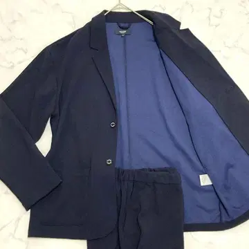 BEAMS 워셔블 셋업 수트 스트레치 이지 팬츠 L 네이비