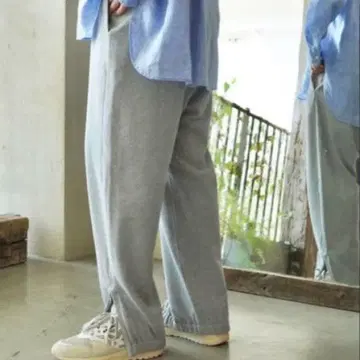 JOURNAL STANDARD LUXE 드라이 리 Zip 팬츠 그레이