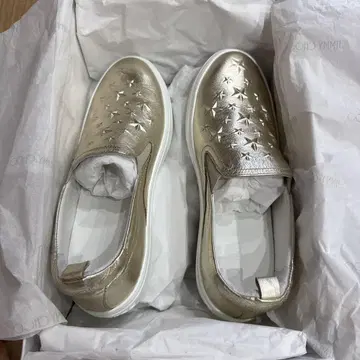 JIMMY CHOO 슬립온 골드