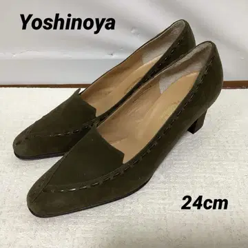 새상품급 Yoshinoya 요시노야 로퍼 스웨이드 힐