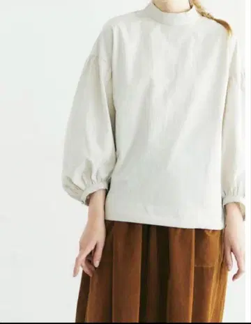 magali 황화 코튼 개더 슬리브 오버