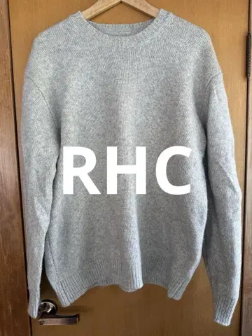 RHC 그레이 크루넥 스웨터