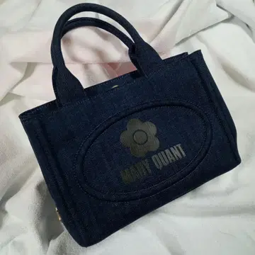 MARY QUANT 데님 핸드백 네이비