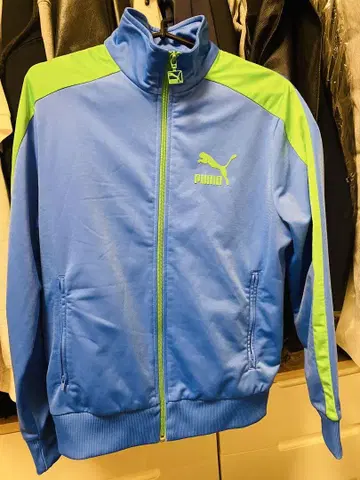 PUMA 트랙 자켓 파랑/그린