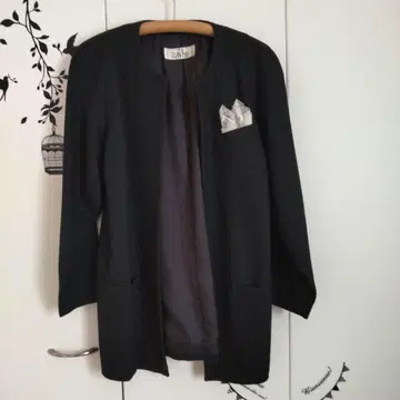 zaviss 노카라 자켓 블랙