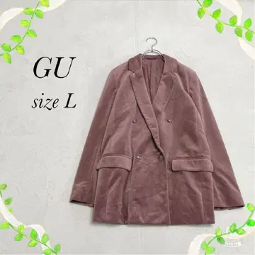 [ GU ] 지유(L) 더블 브레스 자켓 벨로아 퍼플