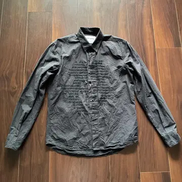 jimi roos 블랙 자수 긴팔 셔츠 MADE in ITALY
