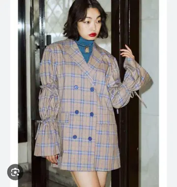 슬리브 리본 자켓 미니 원피스