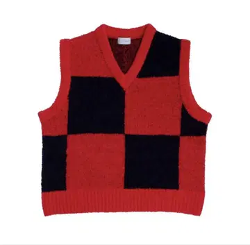 새상품 LITTLEBIG Pattern 체커 패턴 니트 베스트