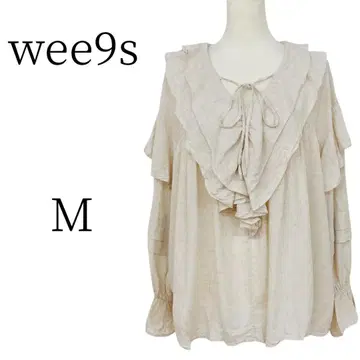 새상품급 wee9s 위크스 아이보리 긴팔 블라우스 M