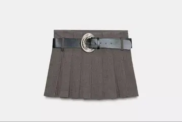 ZARA 플리츠 벨트 포함 큐롯 스커트