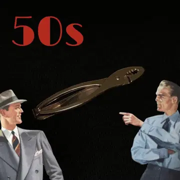 빈티지 넥타이 핀 50s 펜치 니퍼 남성용 클립 레트로