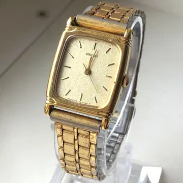 [극상품] SEIKO 세이코 골드 스퀘어 손목시계 작동품