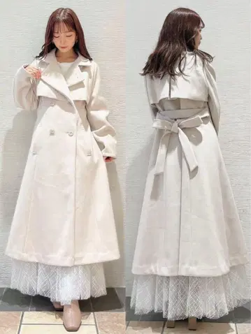 택 포함 새상품 dazzlin 2WAY 컬러 레이디 코트