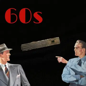 빈티지 넥타이 핀 60s 아토믹 로카빌리 남성용 앤티크