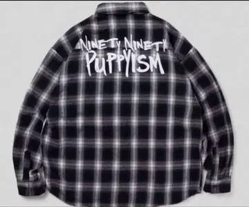 9090 PUPPYISM 옴브레 체크 긴팔 플란넬 셔츠