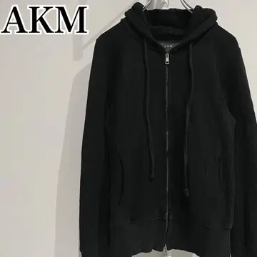AKM 풀 집업 후드 맨투맨 블랙 S 사이즈
