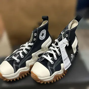 CONVERSE 런 스타 모션 하이 블랙/화이트
