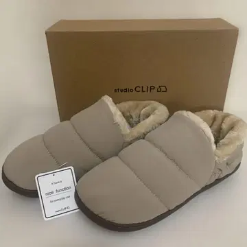 studio CLIP 새상품 복슬복슬 퀼트 슬립온 L