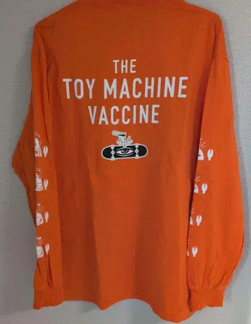 TOY MACHINE VACCINE 오렌지 긴팔 티셔츠